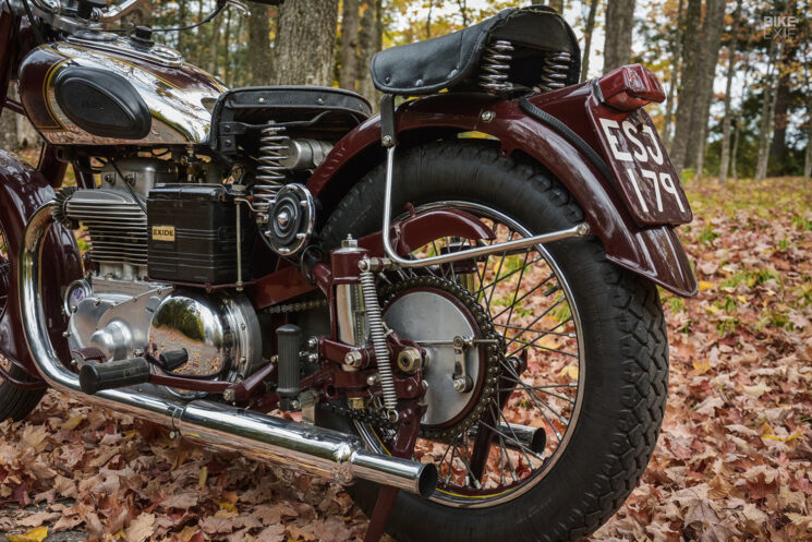 Riding an Ariel Square Four Motorcycle