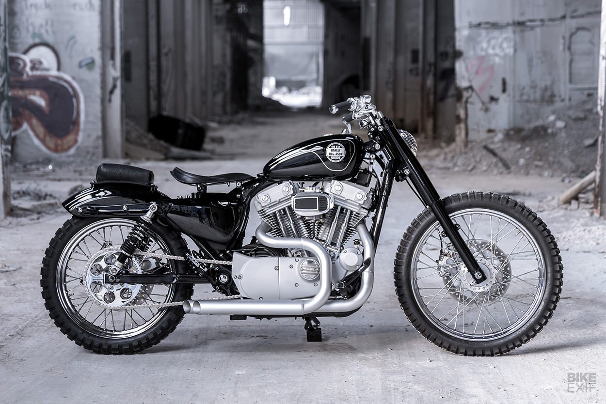 Custom Harley-Davidson Sportster scrambler built for Google Switzerland boss Patrick Warnking