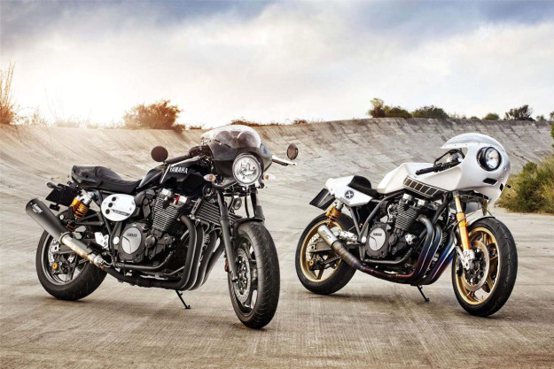 2015 Yamaha XJR1300 and the Deus 'Eau Rouge' custom.