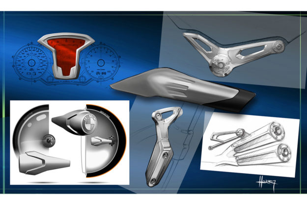 Early BMW R nineT concept sketch.