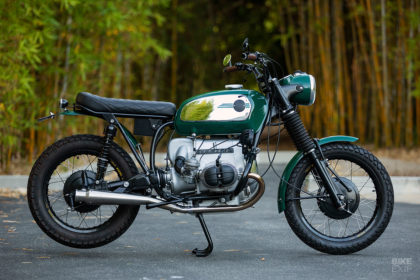 A BMW R75/5 scrambler restomod built by photographer Josh Withers