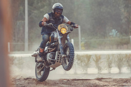 Modern day desert sleds: Ton Up Garage recreates the original Bonneville scrambler vibe.