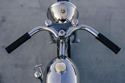 BSA A50 motorcycle customized by Maxwell Hazan.