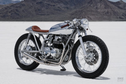 A Honda CB550 cafe racer from Thirteen & Company