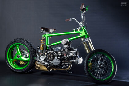 Custom BMX-style bike with Ducati engine