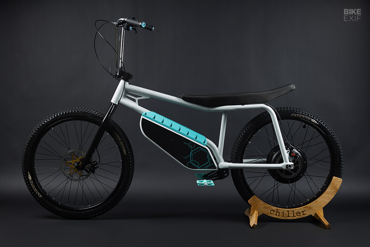 Custom electric BMX moped by Blackmarket Project