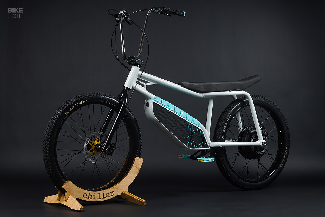 Custom electric BMX moped by Blackmarket Project