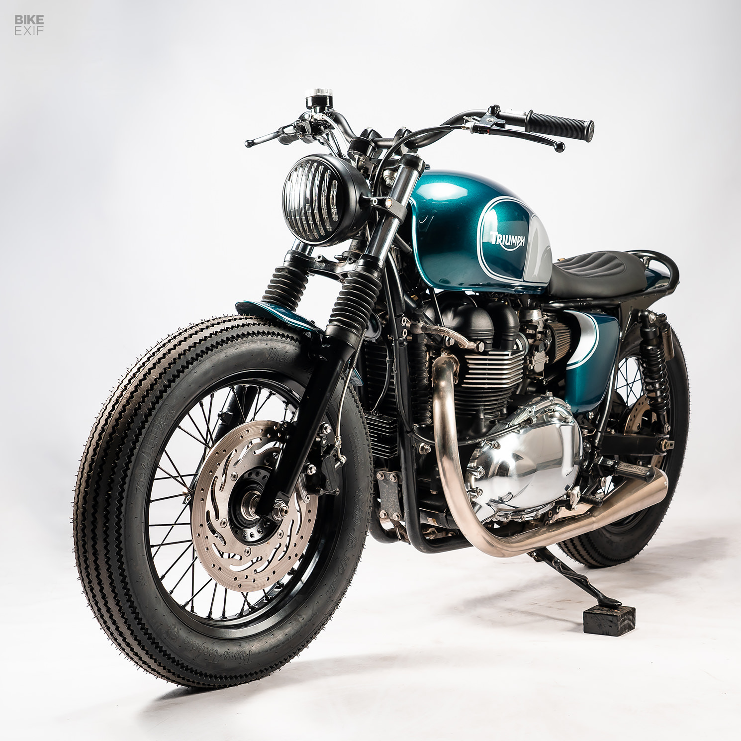 Custom Triumph Bonneville T100 by STG Tracker