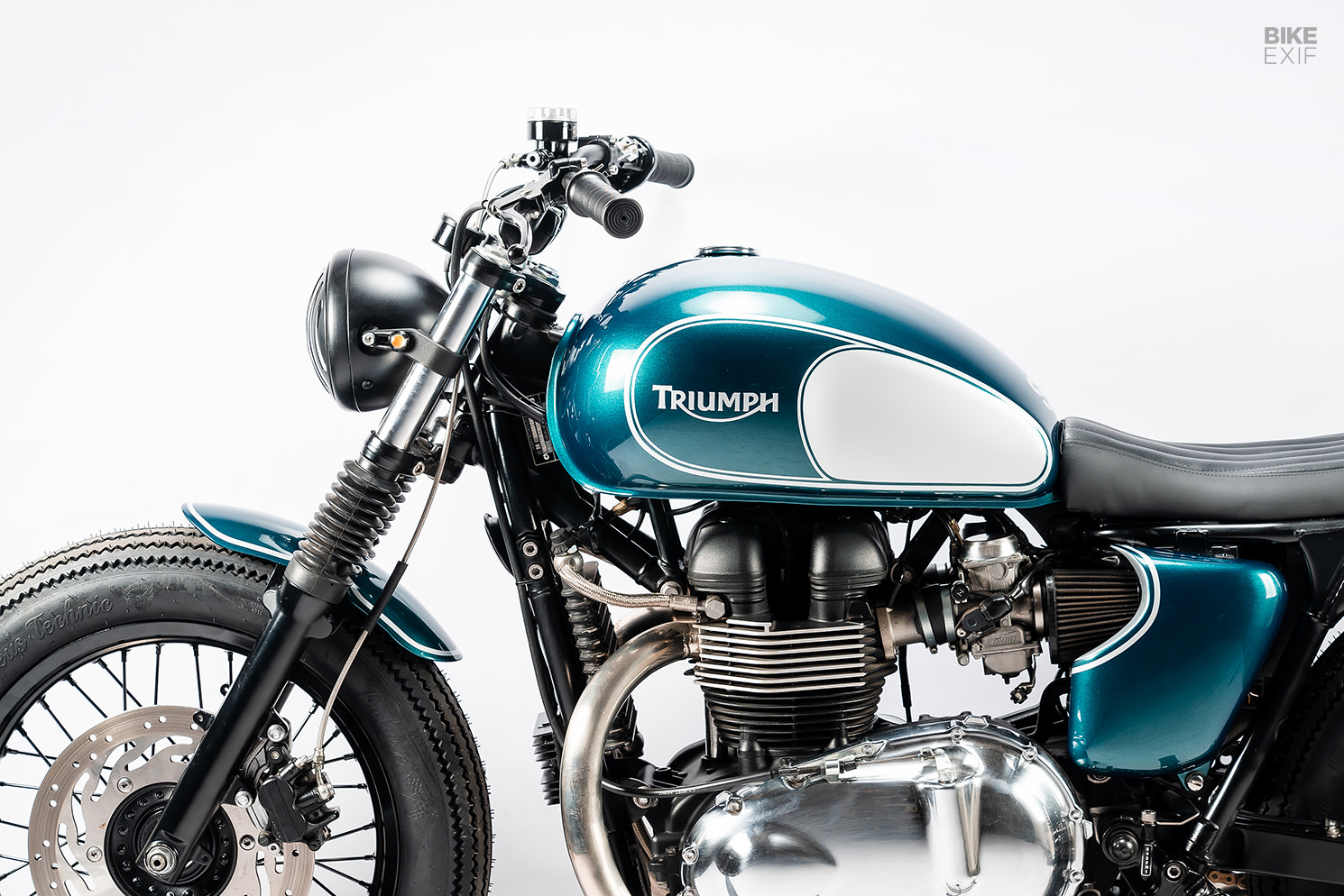 Custom Triumph Bonneville T100 by STG Tracker