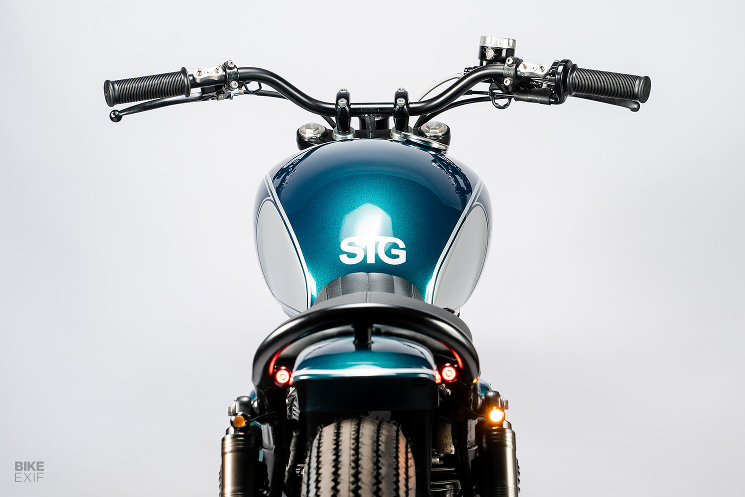 Custom Triumph Bonneville T100 by STG Tracker