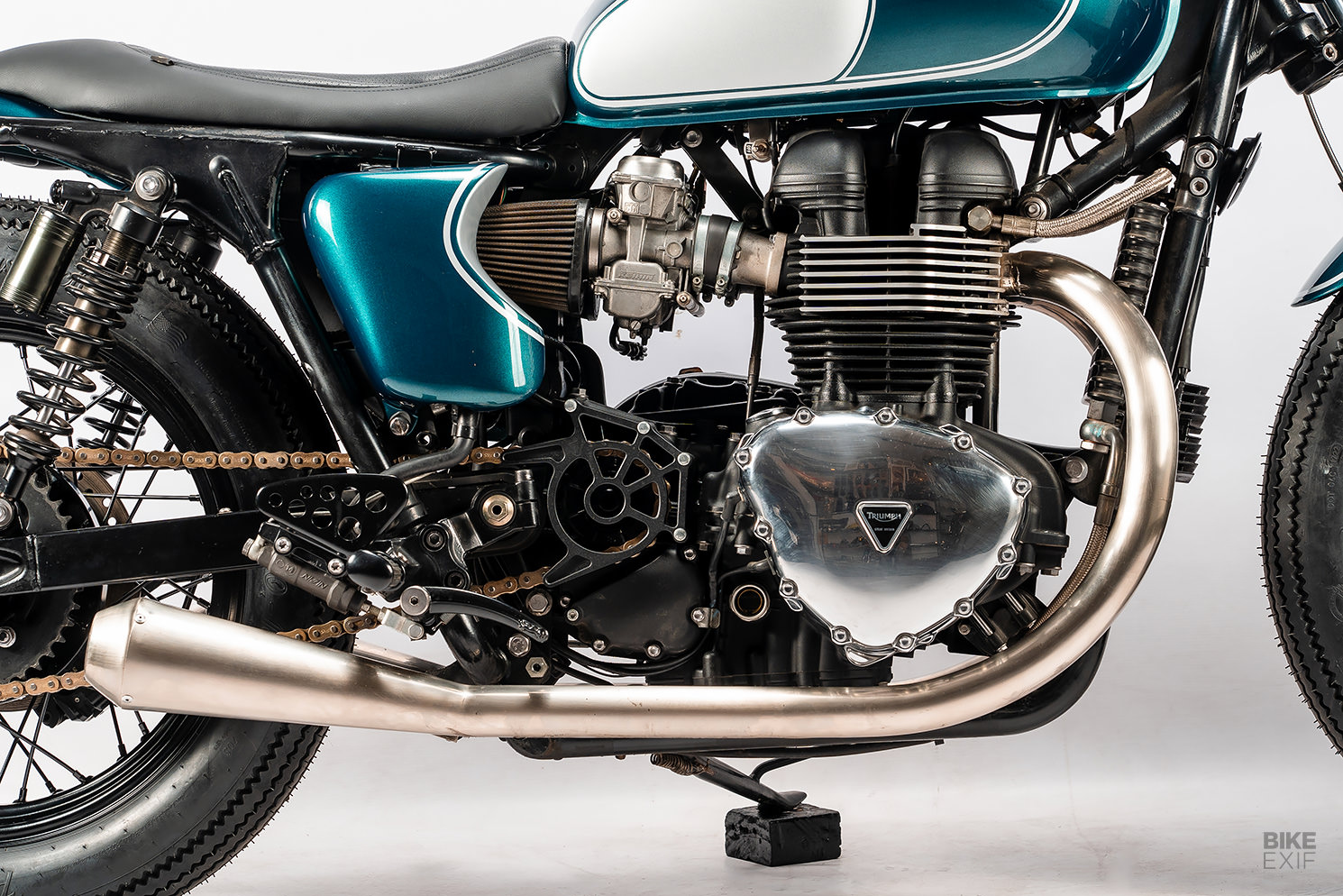 Custom Triumph Bonneville T100 by STG Tracker