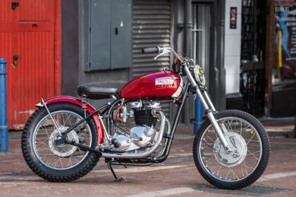 Custom Triumph TR6 with Matchless frame