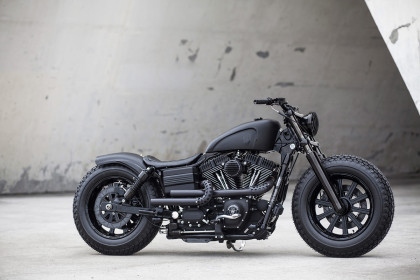 Blacker than black: a custom Harley Dyna Fat Bob from Rough Crafts.