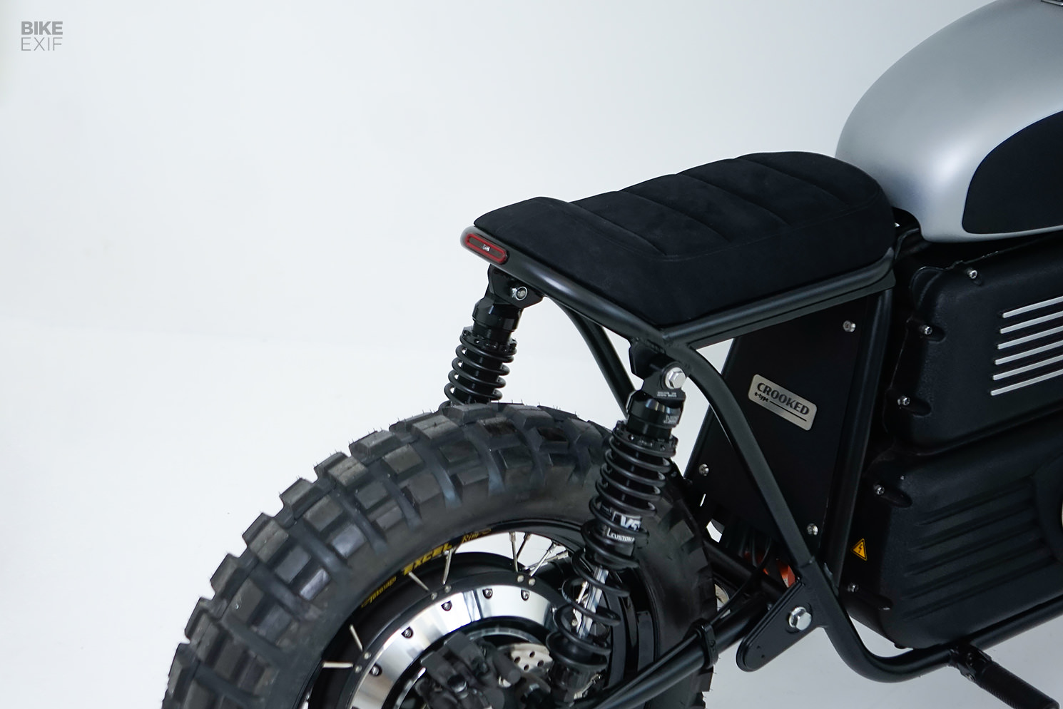 Custom electric scrambler by Crooked Motorcycles