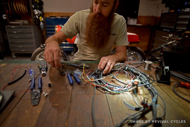 Electrical skills required for building custom motorcycles.