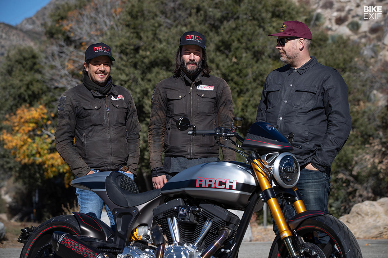 Gard Hollinger, Keanu Reeves and Wes Reyneke of Bike EXIF