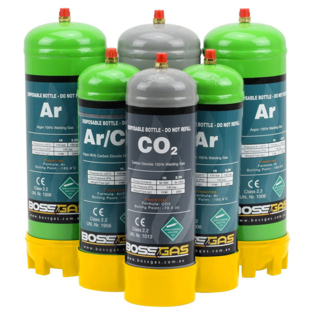 Gas bottles for welding