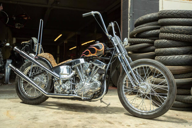 1948 Harley-Davidson Panhead chopper by Becky Goebel