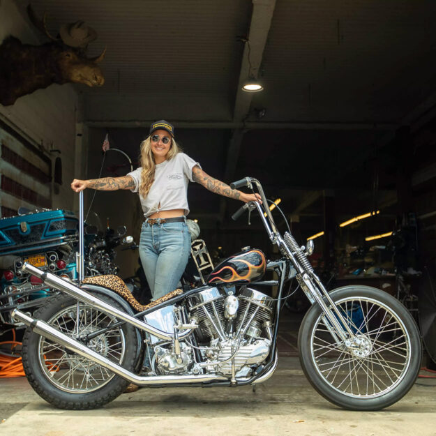 1948 Harley-Davidson Panhead chopper by Becky Goebel