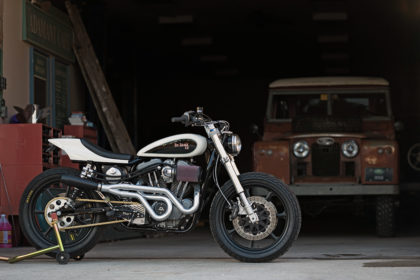 High performance Harley street tracker by Tin Shack Restoration