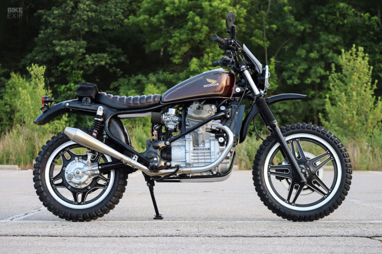 Honda CX500 adventure bike by Brick House Builds