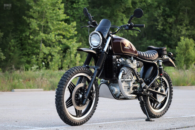 Honda CX500 adventure bike by Brick House Builds