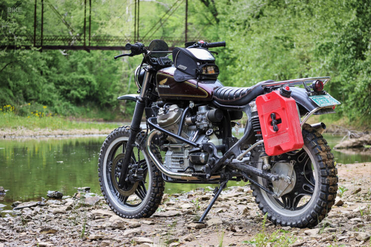 Honda CX500 adventure bike by Brick House Builds