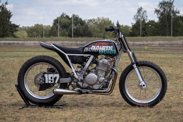 Honda NX650 Dominator flat tracker by Berham Customs