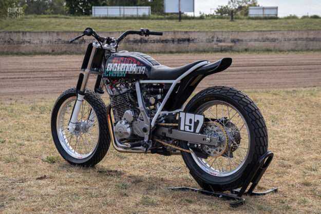 Honda NX650 Dominator flat tracker by Berham Customs