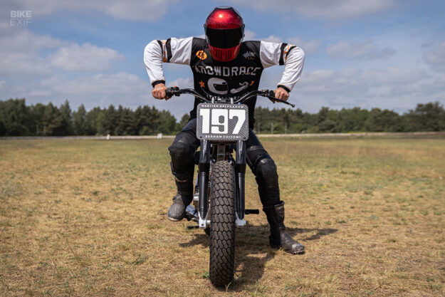 Honda NX650 Dominator flat tracker by Berham Customs