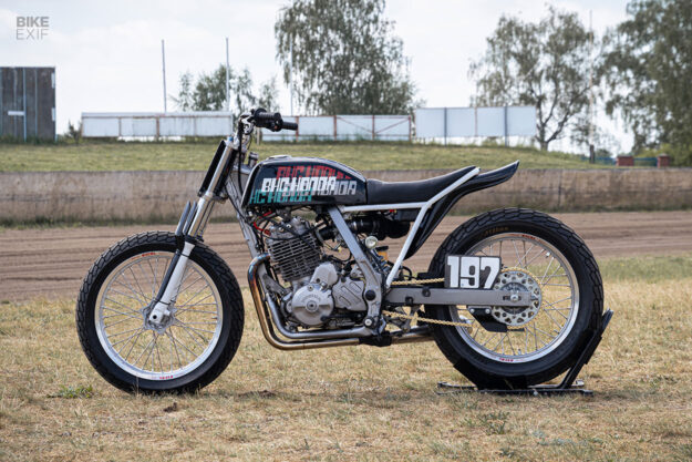 Honda NX650 Dominator flat tracker by Berham Customs