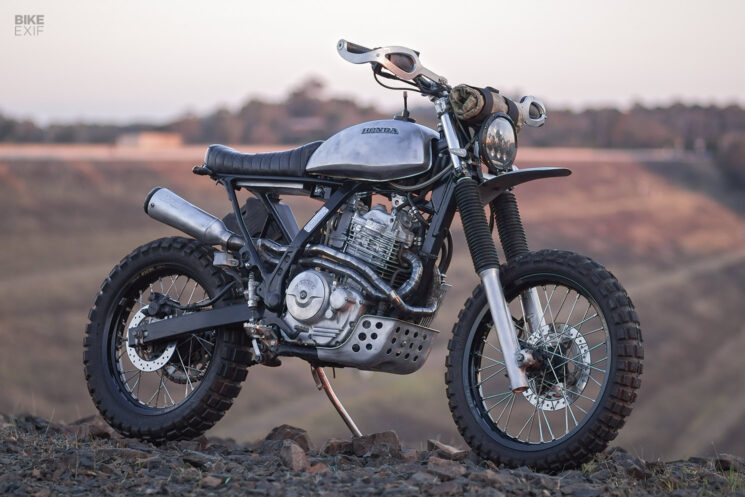 Custom Honda NX650 Dominator adventure bike