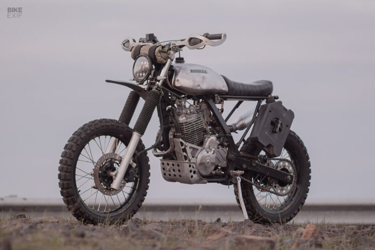 Custom Honda NX650 Dominator adventure bike