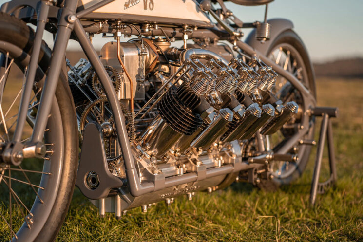 Pavel Malanik’s 4.4 liter J.A.P. V8 motorcycle