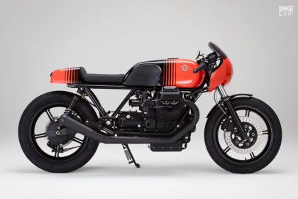 Moto Guzzi Le Mans cafe racer with Porsche paint by Kaffeemaschine