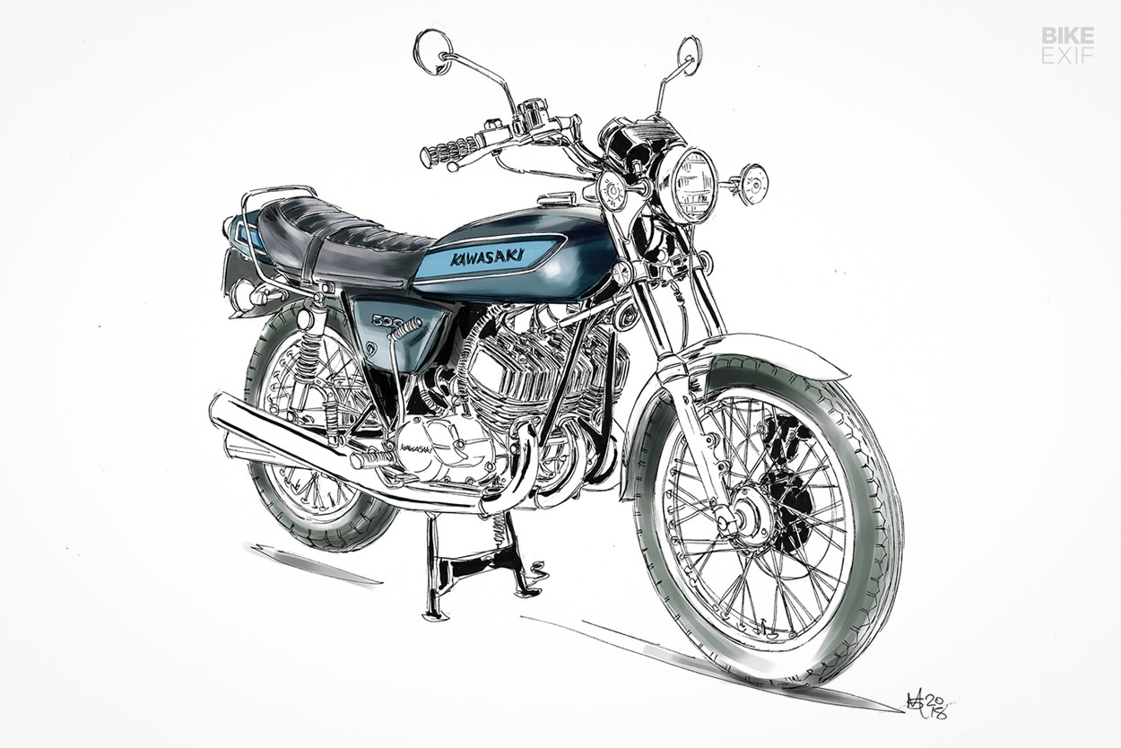 Kawasaki H1 illustration