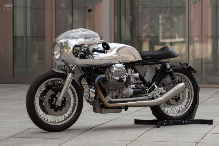 Custom Moto Guzzi V11 with Le Mans Tonti frame