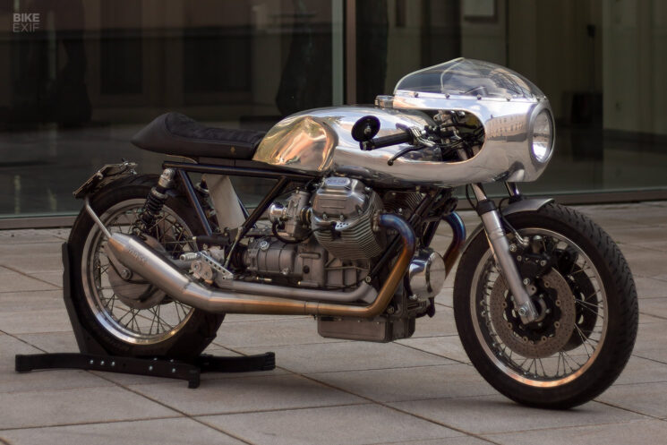 Custom Moto Guzzi V11 with Le Mans Tonti frame