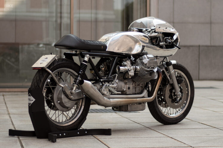 Custom Moto Guzzi V11 with Le Mans Tonti frame