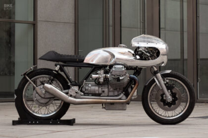 Custom Moto Guzzi V11 with Le Mans Tonti frame