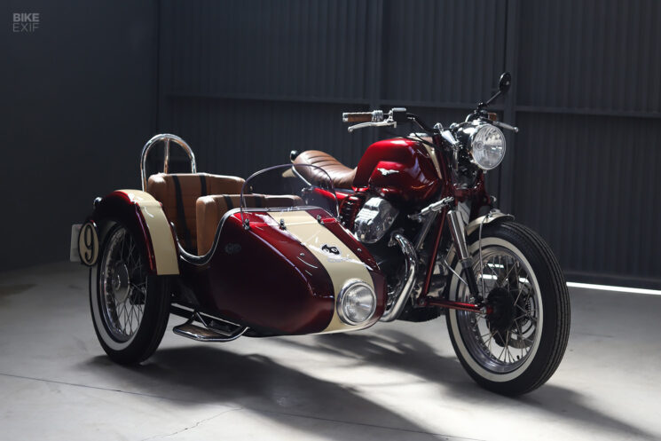 Moto Guzzi V7 sidecar rig by UFO Garage