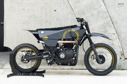 Royal Enfield Scram 411 supermoto by Crooked Motorcycles