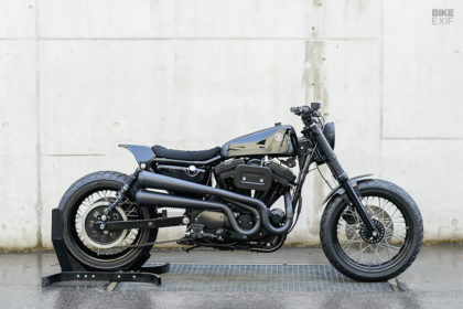 Harley Sportster street tracker by Crooked Motorcycles