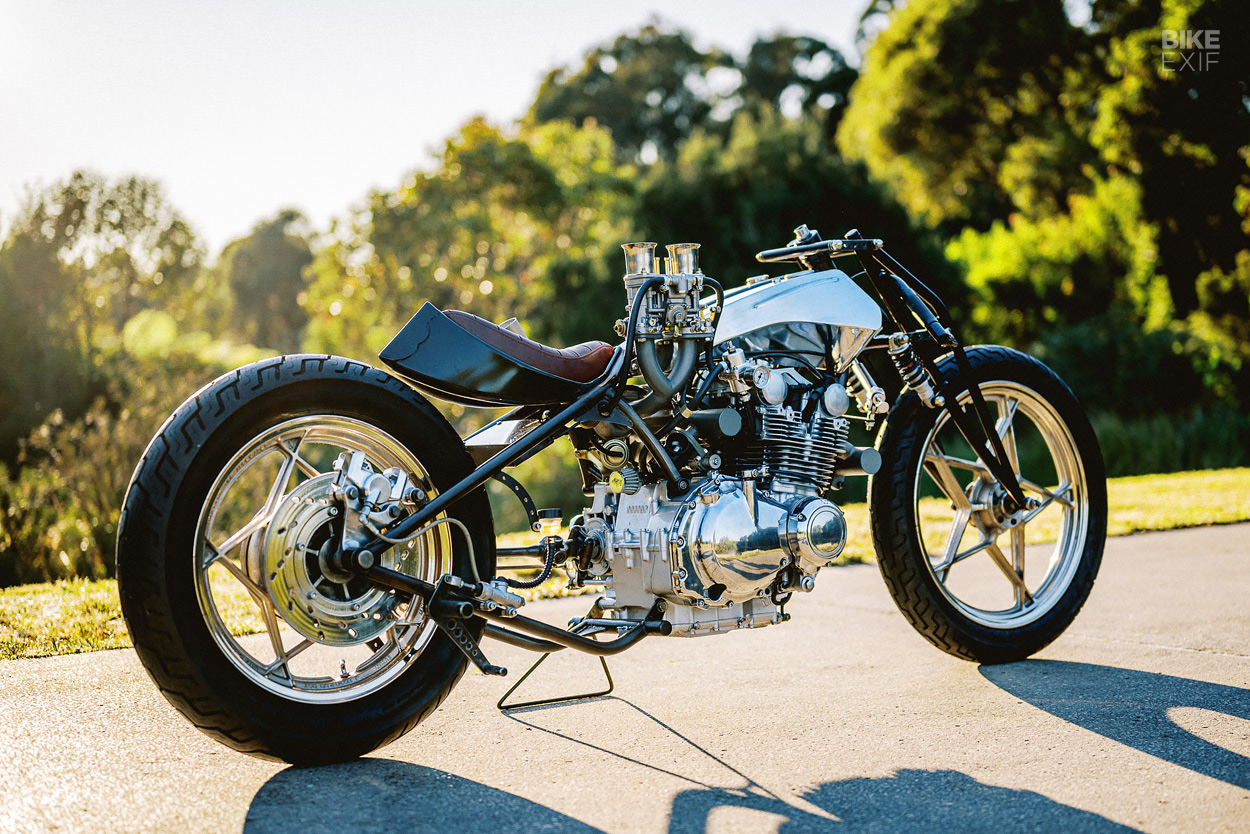 Turbo charged Suzuki GS650 bobber by Machine 1867