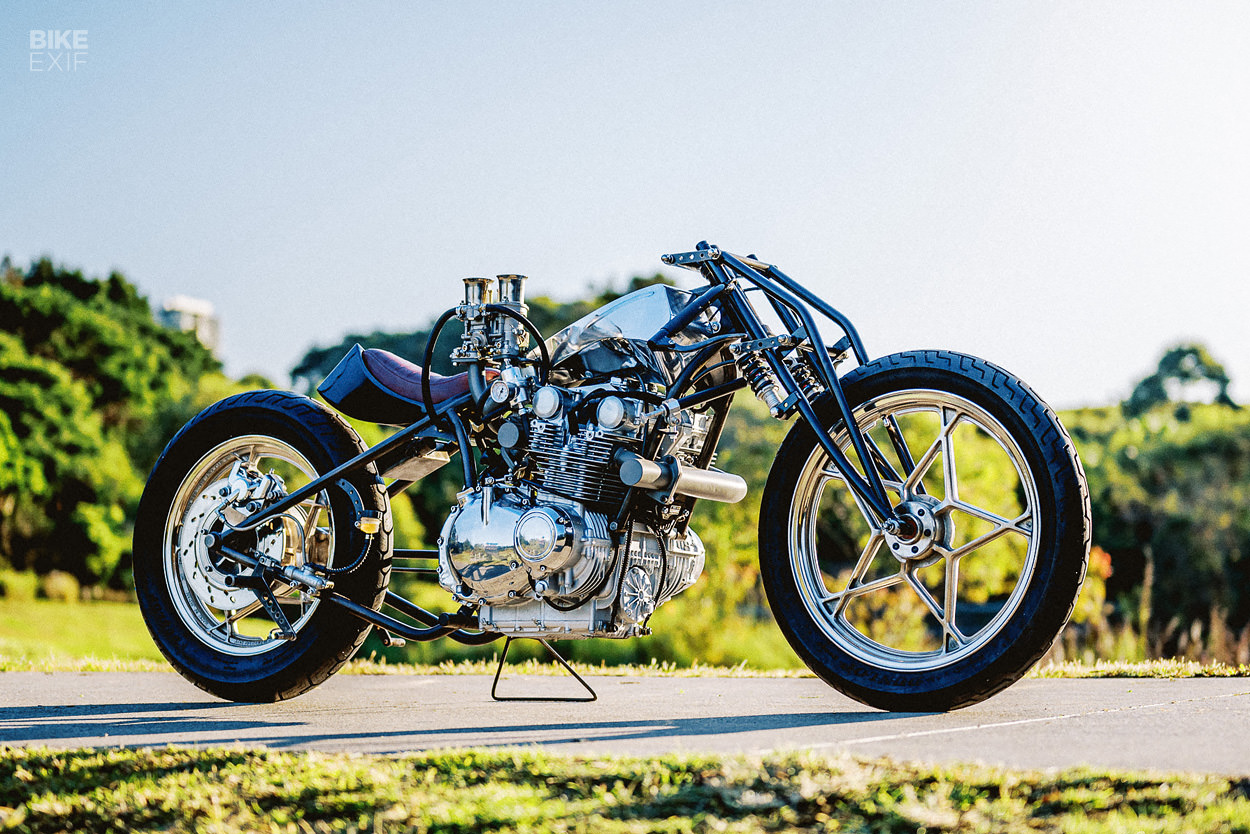 Turbo charged Suzuki GS650 bobber by Machine 1867