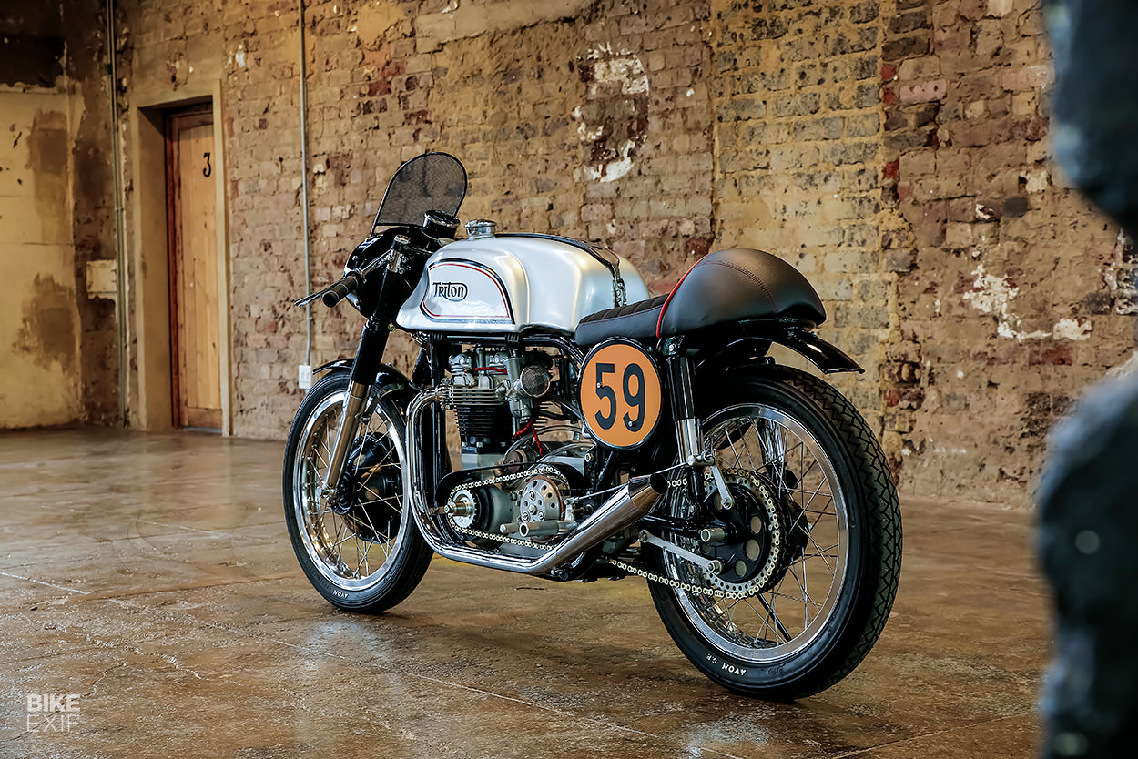 Classic Triton motorcycle by Justin Steyn