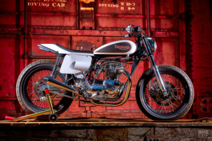 Fast cat: Mule’s Panther-framed Triumph T140 tracker