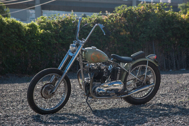 1950s Triumph Thunderbird chopper by Red Clouds Collective