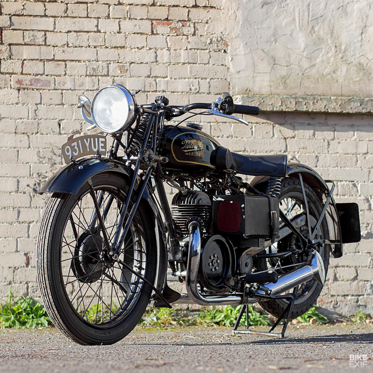 Custom Velocette hybrid motorcycle