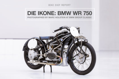 This supercharged vintage WR 750 replica hides behind closed doors at BMW.